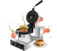 VZXATYOP Máquina for Hacer Hamburguesas UFO máquina Comercial for Hacer wafles Rellenar Helados con Control de Temperatura de 50-250 °C y Placas antiadherentes giratorias de 180°
