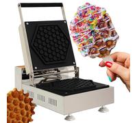 VZXATYOP Máquina for Hacer wafles eléctrica Comercial de Gran tamaño con Forma de Panal Mango frío al Tacto y Placas antiadherentes for restaurantes panaderías Bares hogar(220V)