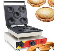 VZXATYOP Mini máquina eléctrica Comercial for Hacer Tartas de 3,7" for quiches y wafles con 5 cavidades for Muffins for cocinas domésticas restaurantes panaderías Bares(220V)