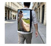 VZXATYOP Mochila Publicitaria LCD con Pantalla Táctil De 21,5" - Pantalla Digital De Alto Brillo De 1000 Nits, Cartelera Móvil con USB Y Actualización Remota De Aplicación For Marketing Al Aire Libre