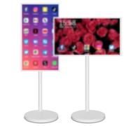 VZXATYOP Monitor Portátil De 21,5'/24'/27'/32' con Pantalla Inteligente Giratoria De 1080p/4k Sistema Operativo Android Batería Incorporada Rotación Completa A ±90 Grados(4+64GB,27IN)
