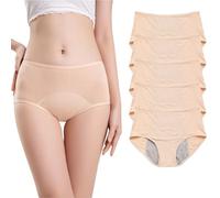 VZXATYOP Paquete de 5 Bragas antifugas for Mujeres Ropa Interior Absorbente for pérdidas leves de orina incontinencia Menstrual cómodas Bragas de algodón Que absorben Humedad(5PCS-#2,Medium)