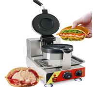 VZXATYOP Prensa Comercial for panini y Helado máquina eléctrica for Hacer sándwiches y Calentar Hamburguesas de Bolsillo máquina for Hacer gofres Rellenos(110V)