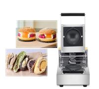 VZXATYOP Prensa eléctrica Comercial de Acero Inoxidable paninis Helados máquina Hacer gofres Rellenos Prensa Antiadherente para Hamburguesas máquina postres Hamburguesas paninis(220V)