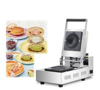 VZXATYOP Prensa eléctrica Comercial para paninis y Helados máquina para gofres Rellenos sándwiches de Helado Prensa Antiadherente para Hamburguesas postres Hamburguesas paninis(Single-Ended)