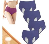 VZXATYOP Ropa Interior Antifugas For Mujer: Bragas Absorbentes De Cintura Alta For Pérdidas Leves De Orina Entrepierna De Algodón Suave Y Transpirables(Purple C,XX-Large)