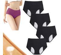 VZXATYOP Ropa Interior Antifugas For Mujer: Bragas Absorbentes De Cintura Alta For Pérdidas Leves De Orina Entrepierna De Algodón Suave Y Transpirables(Black,7X-Large)