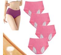 VZXATYOP Ropa Interior Antifugas For Mujer: Bragas Absorbentes De Cintura Alta For Pérdidas Leves De Orina Entrepierna De Algodón Suave Y Transpirables(Pink,XX-Large)