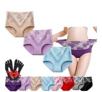 VZXATYOP Ropa Interior antifugas for Mujeres con incontinencia Leve | Braguitas absorbentes Transpirables y antifugas de Cintura Alta for menstruación(3pcs-a,Large)