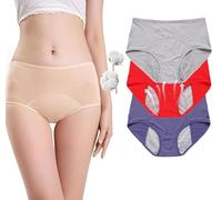 VZXATYOP Ropa Interior de Soporte for Suelo pélvico Mujer Bragas de Cintura Alta de algodón antifugas, con protección Ligera contra incontinencia Reutilizables y Transpirables(Set-3pcs(c),X-Large)