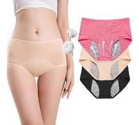 VZXATYOP Ropa Interior de Soporte for Suelo pélvico Mujer Bragas de Cintura Alta de algodón antifugas, con protección Ligera contra incontinencia Reutilizables y Transpirables(Set-3pcs(a),6X-Large)