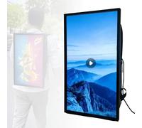 VZXATYOP Señalización Digital con Mochila LCD Portátil De 21,5" - Pantalla Publicitaria Móvil Conectada A WiFi, Pantalla Publicitaria Portátil For Marketing Al Aire Libre Y Promoción Callejera