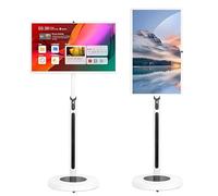 VZXATYOP Smart TV Portátil con Ruedas, Monitor De Pantalla Táctil 4K De 27 Pulgadas con Control Remoto, Batería De 8GB + 128GB 13500mAh, Soporte Rodante For Oficina En Casa(32in,8+128GB(1080P))