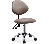 VZXATYOP Taburete de Silla de Montar for higienista Dental Silla de Montar Profesional Taburete con Ruedas ergonómico con Ruedas Silla con Respaldo con inclinación(Red)