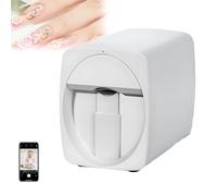VzxCrue Impresora AutomáTica Inteligente 3D para UñAs, Impresora Digital MóVil para Nail Art, Impresora para Nail Art, Contenido De ImpresióN Personalizado, para Salones De Manicura White