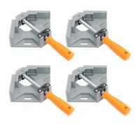 VZXZXE 4 tensores angulares de 90 grados, abrazadera de ángulo ajustable, pinzas de esquina para carpintería, aleación de aluminio, tensor de esquina adecuado para carpintería, ingeniería, marcos de