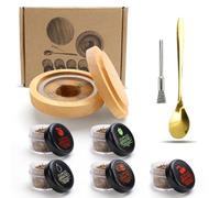 VZXZXE Kit de ahumador de cócteles con 5 chips de madera, juego de chips para ahumar whisky, bebidas para bebidas, bourbon, café, nuez de carne para hombres, padres, maridos