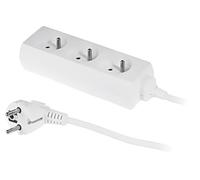 W-97474 Cable de extensión 3G1mm2 1,5m PVC blanco Enchufes adicionales: 3 10A...