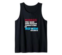 W.A.N.K.E.I.R Woke Agenda Nation Knackered Economy In Ruins Camiseta sin Mangas