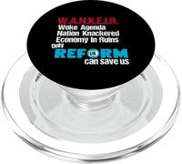 W.A.N.K.E.I.R Woke Agenda Nation Knackered Economy In Ruins PopSockets PopGrip para MagSafe