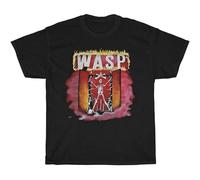W.A.S.P. Wasp 1984 Self Titled Album Skeleton In The Rack Shirt Lawless Unisex 100% Cotton Short-Sleeve T-Shirts Black XL