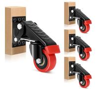 W B D WEIBIDA 63.5MM Ruedas para Bancos de Trabajo, Ruedas para Muebles Pesados Capacidad de Carga 300KG, Soporte Grueso y Ruedas Que no Dejan Marcas, Ruedas Giratorias para Armario, Mesa, Set de 4