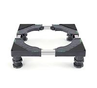 W B D WEIBIDA Plataforma con 4 Patas Acolchadas, Carga 200KG Soporte Lavadora, Ancho Ajustable 40-62cm, Altura 10-12.5cm Base con Ruedas Adecuado para Frigorífico, Lavadora, Electrodomésticos, Gris
