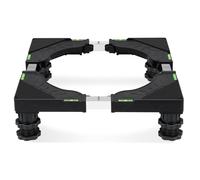 W B D WEIBIDA Soporte Lavadora con 4 Patas Acolchadas, Plataforma Carga 200KG, Ancho Ajustable 40-62cm, Altura 10-12.5cm Base con Pies Adecuado para Frigorífico, Lavadora, Electrodomésticos, Negro