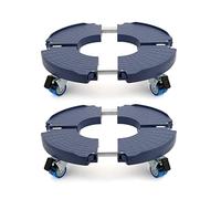 W B D WEIBIDA Soporte para Macetas con Ruedas Ajustable Ø 40-54cm, Capacidad de 200 kg, Plataforma con Ruedas 360 ° Giratorio, Soporte para Macetas Exterior Interior Jardín, Paquete de 2, Azul