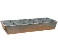 W.E.T. BY POT OLÉ Set Galvanizado - Bandeja de Cultivo con 10 Macetas Individuales - 10 piezas