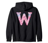 W Escamas Sirena Rosa Azul Pastel Sudadera con Capucha