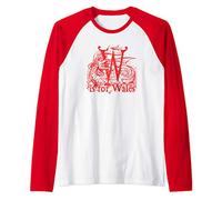 "W is for Wales" CYMRU Rugby Welsh Top Red Dragon Flag Camiseta Manga Raglan