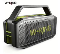 W-KING Altavoz Bluetooth de graves profundos de 100W pico 60W RMS, altavoces Bluetooth portátiles Black