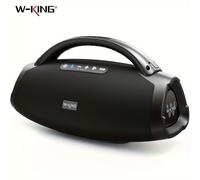 W-KING Altavoces Bluetooth portátiles de 200W RMS, altavoz resistente al agua Boombox para fiesta de graves másicos IPX7, altavoz grande y fuerte para exteriores Negro