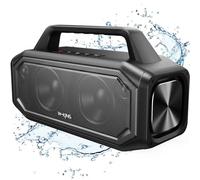W-KING Altavoces inalámbricos Bluetooth de 80 W, portátiles para exteriores con refuerzo de graves, emparejamiento estéreo, carga inversa, impermeables IPX6, manos libres