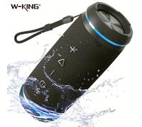 W-KING BT226 Altavoz Bluetooth portátil ruidoso, graves adicionales de 36 W, 360 ° Sonido envolvente de alta fidelidad, 24 horas de reproducción, BT5.4, resistente al agua IPX6