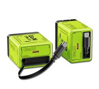 W&O 2 in 1 GAN,2-in-1 GAN 120w Fast Charger,with Retractable Type-C and L Cable (Comes with a Multi-Function Wireless Plug Adapter),for Daily Life and Travel Essentials (Green,+1)