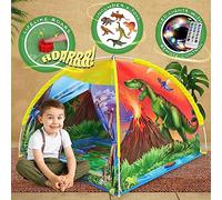 W&O Tenda per Bambini Dino Super Dome con Tasto Ruggito - Tenda Dinosauro per Bambini con Luci a LED - Tenda Bambini Interno ed Esterno - Tenda Gioco Bambini - Tende Dinosauri Giocattolo