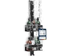 W&S Estante para Ducha Colgante Sin Taladro - Estantería de baño acero inoxidable, Estante de ducha anticorrosión | Organizador de baño, Cesta de ducha, Soporte para champú, Accesorio Cocina - Negro