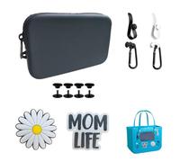 W.Sealet Accesorios para bolsa Bogg, neceser de silicona, cartera de silicona suave para bolsa de playa, 2 dijes para bolsa de Bogg, ganchos y llavero, color negro