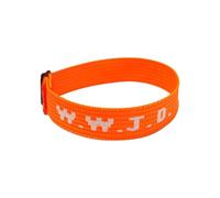 W.W.J.D. - Juego de aros pequeños con estampado de monograma, pulsera unisex ajustable, joyería de boda para damas de honor, talla única, Nailon, No es una piedra preciosa