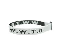 W.W.J.D. - Pendientes de temporada con estampado de monograma, pulsera unisex ajustable con borlas y cuentas, talla única, Nailon, No es una piedra preciosa