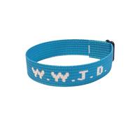 W.W.J.D. - Pulsera unisex con estampado de monograma, pulsera ajustable, pendientes de horquilla para mujer, talla única, Nailon, No es una piedra preciosa