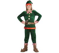 W WIDMANN MILANO Moda de fiesta, disfraz de elfo de Papá Noel, gorro, top, pantalones, cubrebotas, comodidad óptima, fácil de cuidar, versátil para todas las ocasiones