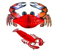 W WIDMANN MILANO Moda de Fiesta, Disfraz Rojo Unisex, Materiales de Calidad, Diseño Festivo, Accesorios de Langosta y Cangrejo Incluidos, Fácil de Cuidar, Versátil para Todas Las Ocasiones