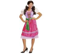 W WIDMANN MILANO Moda de Fiesta, Traje Tradicional Bávaro, detalles refinados con cordones, incluye vestido + peluca marrón, Disfraz para adulto, Talla L