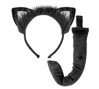 W WIDMANN MILANO Moda para fiestas - Conjunto de disfraz de animal, diadema, orejas y cola, Carnaval, fiesta temática