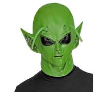 Widmann 01024 - Máscara de cabeza completa Alien, verde, extraterrestre, Halloween, carnaval, fiesta temática