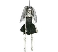 W WIDMANN MILANO Party Fashion - 01407 - Esqueleto de novia, 42 cm, decoración de fiesta, Halloween, carnaval, fiesta temática