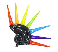 WIDMANN 01459 Casco Hinchable con Multicolores Pinchos para Adultos, 90 cm, Color Negro